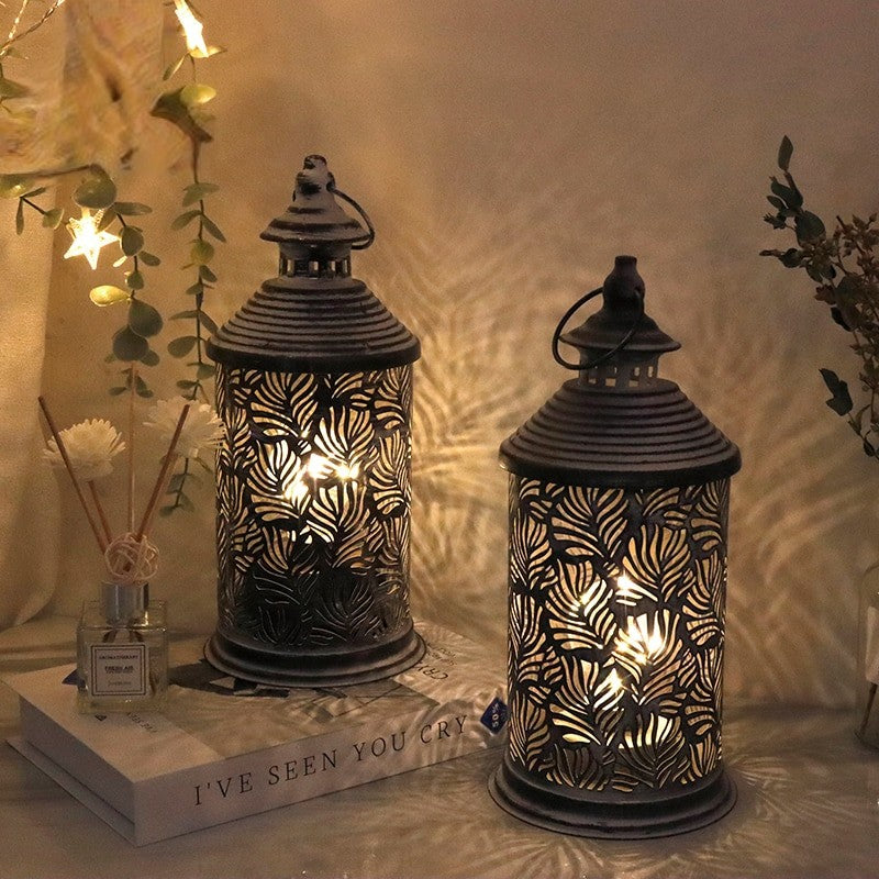 Luminous Metal Lantern Duo