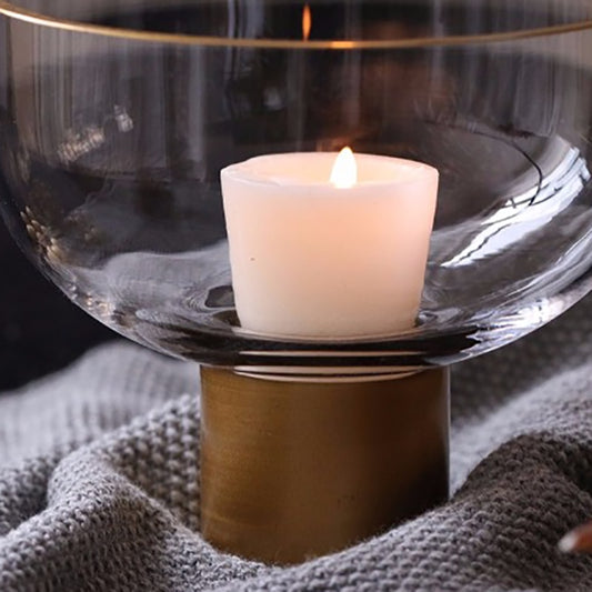 Nordic Elegance Glass Candle Holder