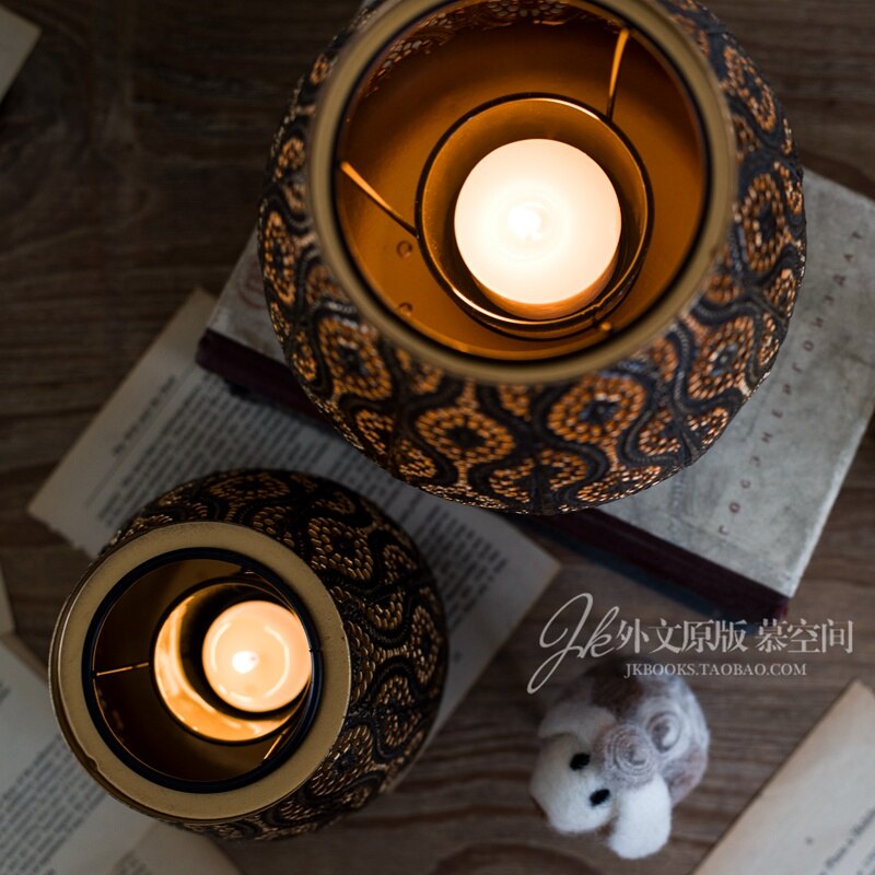 Elegance Noir Vintage Candle Holder