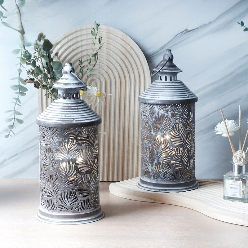 Luminous Metal Lantern Duo