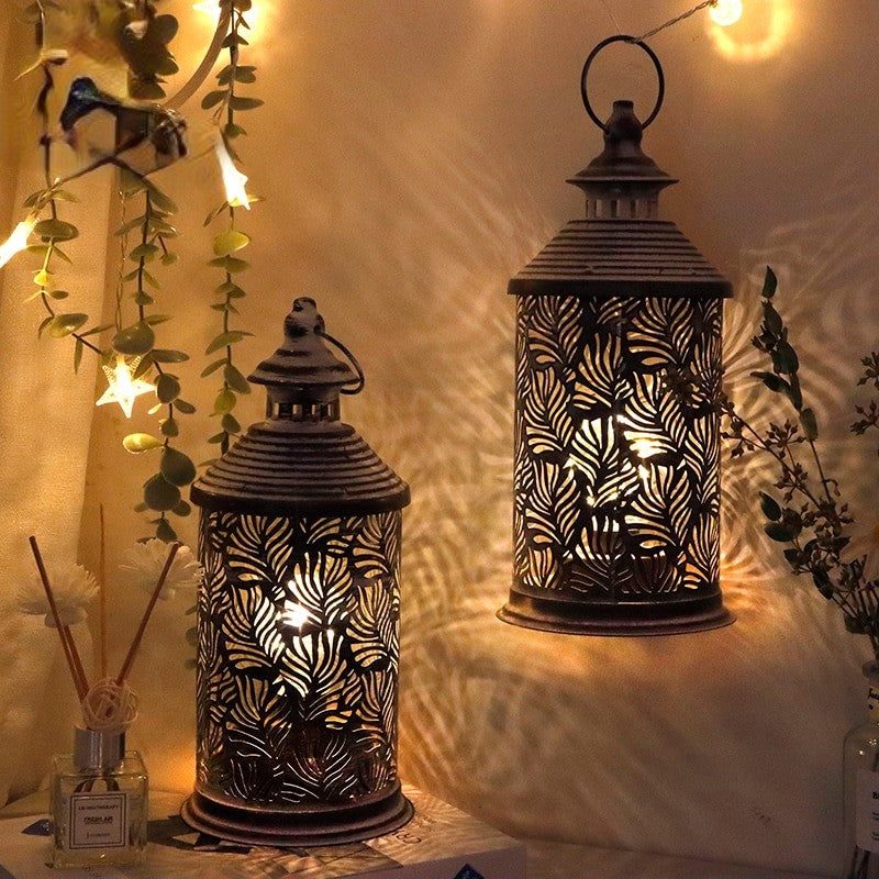 Luminous Metal Lantern Duo