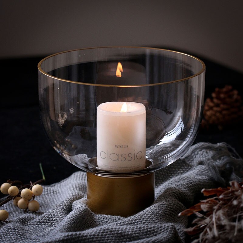 Nordic Elegance Glass Candle Holder